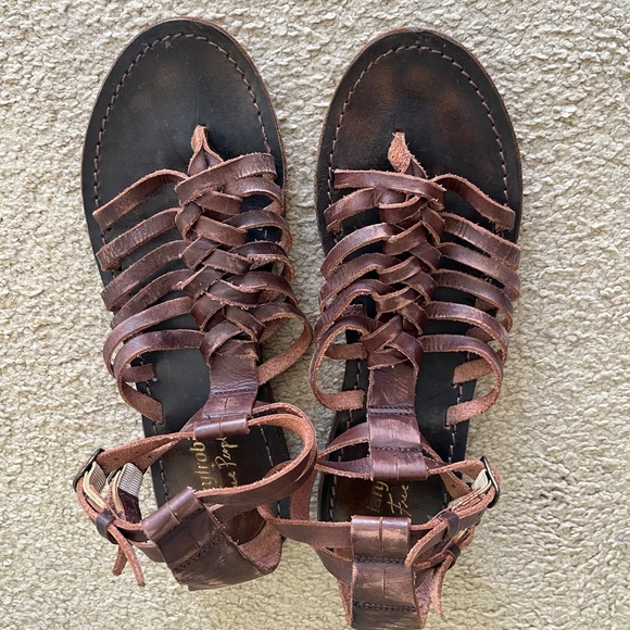 Free People x Farylrobin Leather Gladiator Sandals - Picture 4 of 4